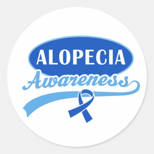 Alopecia Sensibilisation Support Stickers ruban (Devant)