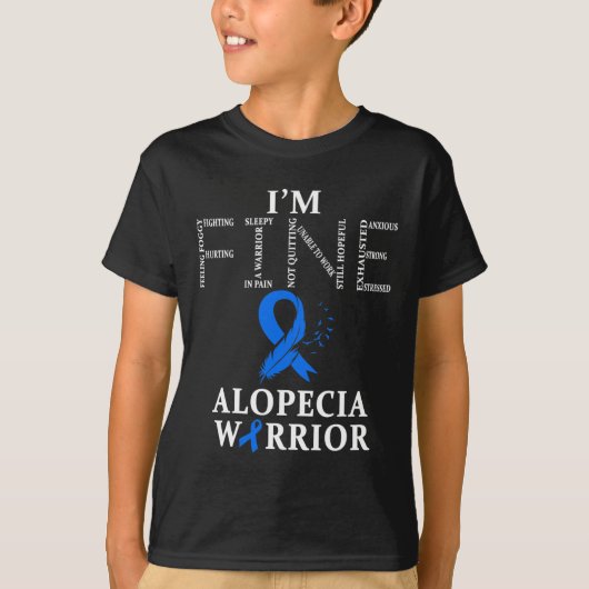 Alopecia Warrior Ik ben in orde T-shirt (Voorkant)