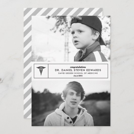 Alors et maintenant 2 Invitation de graduation pho (Devant / Derrière)