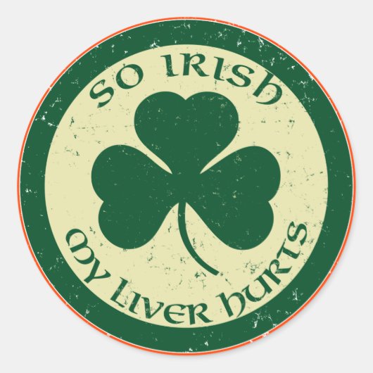 Alors Irish My Liver Blessait Stickers Pub (Devant)