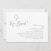 Alors, nous nous sommes enfuis, invitation de mari (Devant)