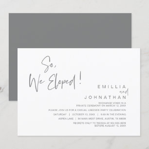 Alors, nous nous sommes enfuis, invitation de mari