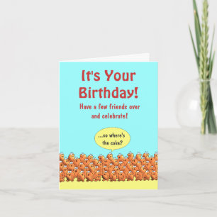 Alors, où est le gâteau ? Carte d'anniversaire