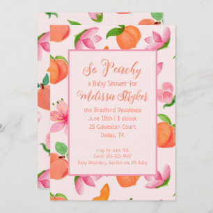 Alors Peachy Baby shower Invitation