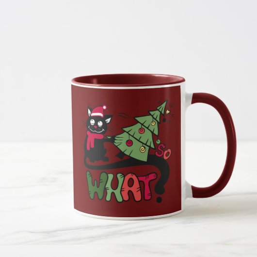Alors, Quelle Chat Drôle Mug Noël (Droite)