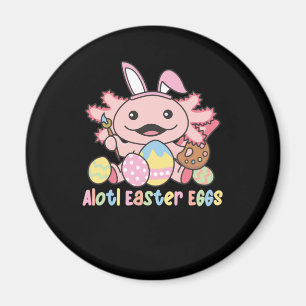 Alotl Paaseieren Axolotl Easter met pun Magneet