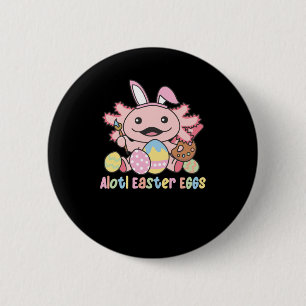 Alotl Paaseieren Axolotl Easter met pun Ronde Button 5,7 Cm