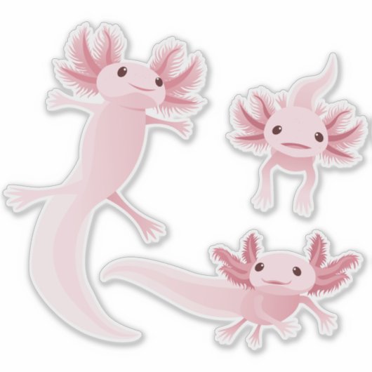 Alotta Axolotls Rose 3 Stickers Set (Devant)