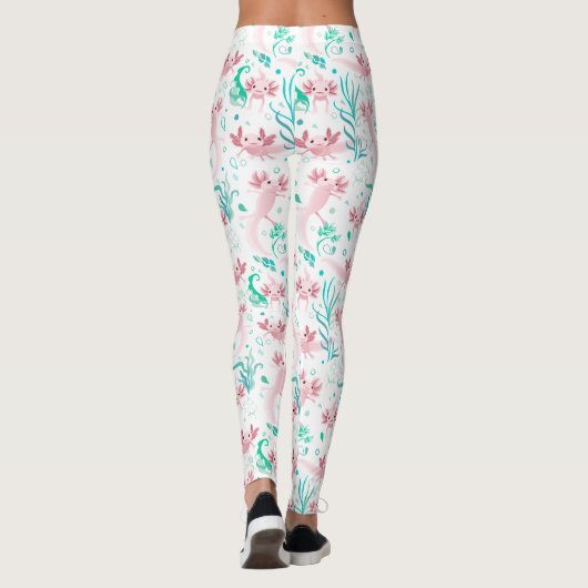 Alotta Axolotls Rose Leggings blancs (Dos)
