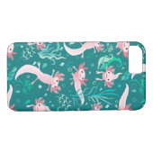 Alotta Axolotls Rose Turquoise Coque-Mate coque ip (Dos (Horizontal))