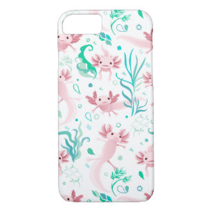 Alotta Roze Axolotls White Hoesje-Mate iPhone Case