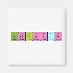 Aloysius nom de table périodique aimant