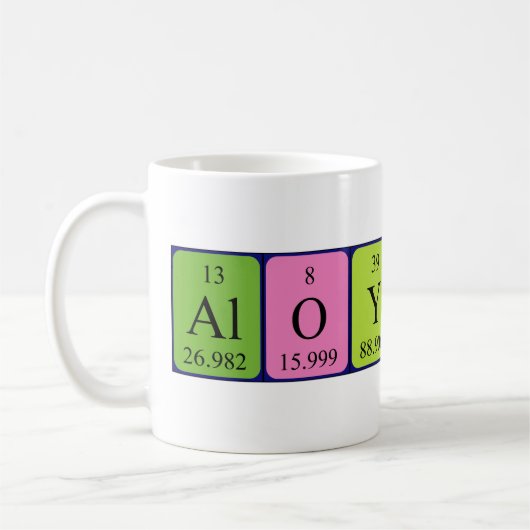 Aloysius nom de table périodique mug (Gauche)