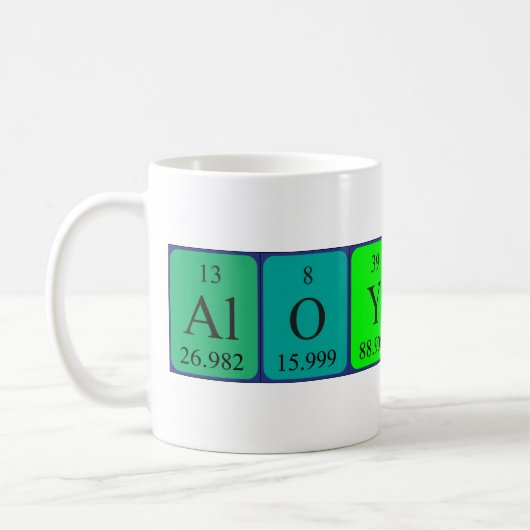 Aloysius nom de table périodique mug (Gauche)