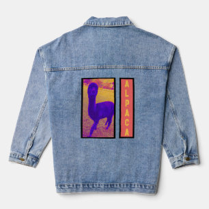 ALPACA ABSTRAIT COLORÉ FUNKY IMAGE PURPLE JAUNE