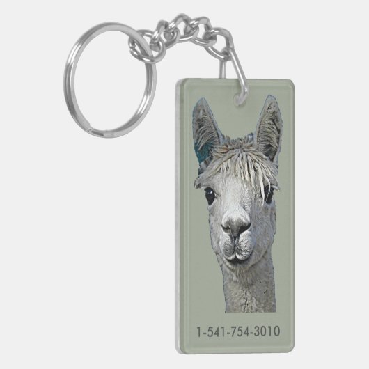 Alpaca Alpakka Alpaka Alpaga Sleutelhanger (Voorkant Links)