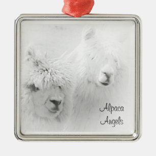 Alpaca Angels White Alpacas Ornament