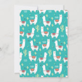 Alpaca anniversaire invitation fille premier 1er a (Dos)