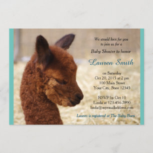 Alpaca Baby Shower Invitations Gary