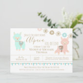 Alpaca Baby shower vol liefde genderneutraal Kaart (Staand voorkant)