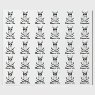 Alpaca Blijf kalm Llamaste Lama Yoga Grappig Cadeaupapier