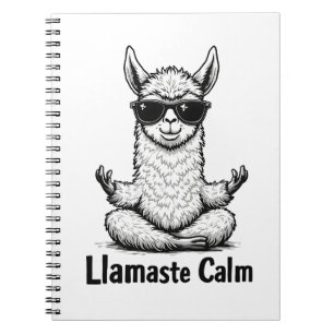 Alpaca Blijf Kalme Llamaste LLama Yoga Grappig  Notitieboek