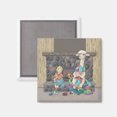 Alpaca breien magneet (Voorkant / Achterkant)