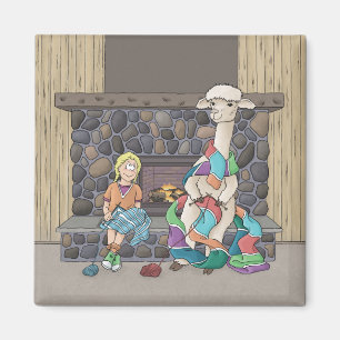 Alpaca breien magneet