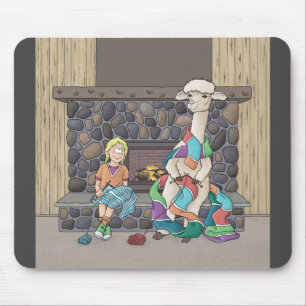 Alpaca breien muismat