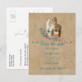 Alpaca Country Save the Date Briefkaarten (Voorkant / Achterkant)