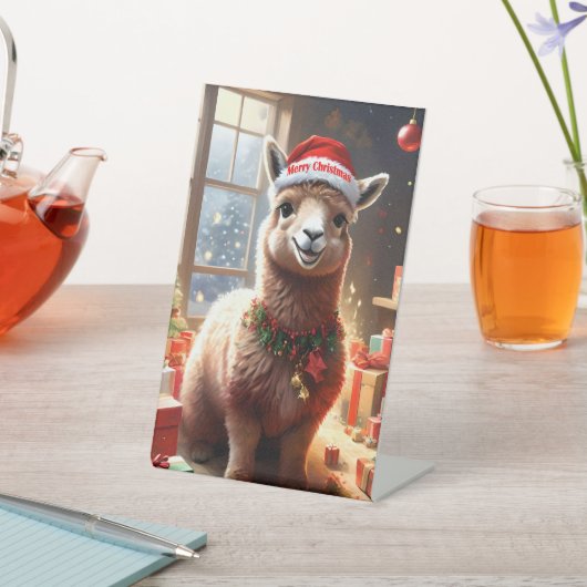 Alpaca de Cadeaus: een kerstverhaal Reclamebord Met Voetstuk (Insitu)