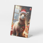 Alpaca de Cadeaus: een kerstverhaal Reclamebord Met Voetstuk (Voorkant)