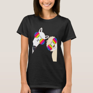 Alpaca dier vriend Bff regenboog bril lama luiaard T-shirt
