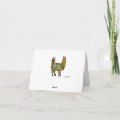 Alpaca d'or et Carte pour notes Turquoise de la ch (Dos)