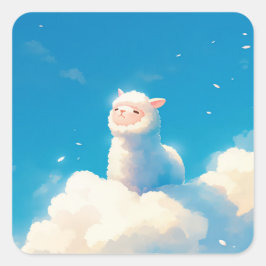 Alpaca Dreamland Vierkante Sticker