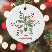 Alpaca Fleece Navidad Keramisch Ornament