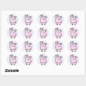 Alpaca fluff classic ronde sticker (Vel)