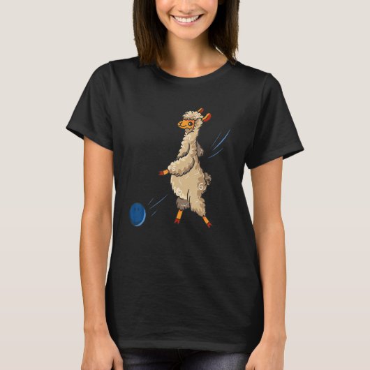 Alpaca Funny Bowler Sport Bowling llama T-shirt (Voorkant)