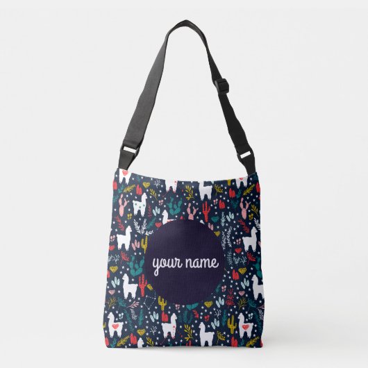 Alpaca gepersonaliseerde Canvas tas (Voorkant)
