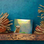 Alpaca Gold Turquoise Bible Citation Easel Plaque (Côté)