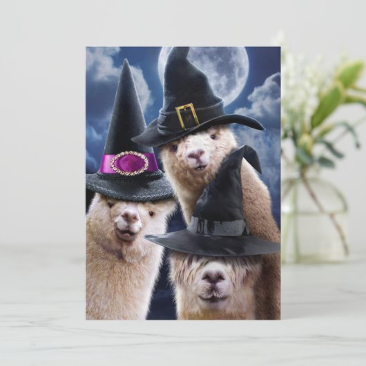 Alpaca Heksen Kaart (Staand voorkant)