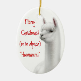 Alpaca Holiday Ornament