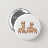 Alpaca houdt van grappige dierenkunst ronde button 5,7 cm (Voorkant /achterkant)