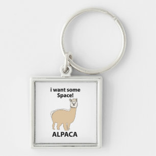 Alpaca Ik wil wat ruimte Grappige Alpaca Sleutelhanger