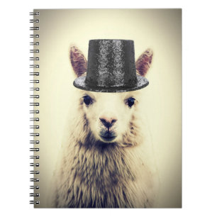 Alpaca in een hoge hoed notitieboek