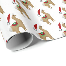 Alpaca kerstcadeaupapier