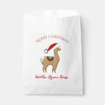 Alpaca kerstfeestdag Treat Favor Bag