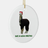 Alpaca Kerstmis Keramisch Ornament (Rechts)