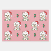 Alpaca Kerstmis Winter Dieren Vakantie Alpaca's Inpakpapier Vel (Voorkant 3)