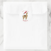 Alpaca Kerstronsticker Envelope Seal Ronde Sticker (Tas)
